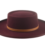 The Vista - Premium Fur Felt Gambler Cowboy Hat For Men in Burgundy Color | Agnoulita Quality Custom Hats 5