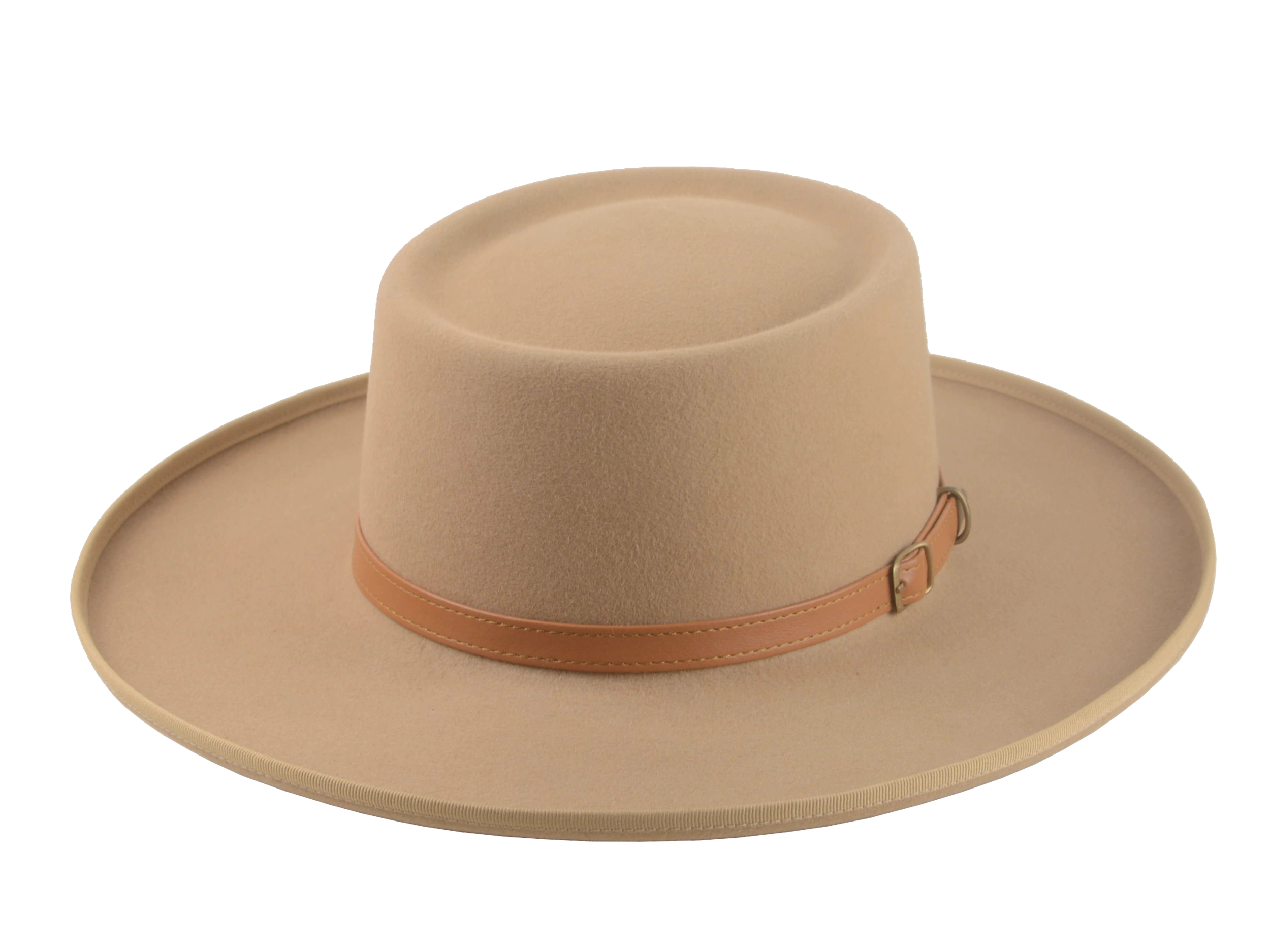 The Vista - Premium Fur Felt Gambler Cowboy Hat For Men in Light Camel Color | Agnoulita Quality Custom Hats 1