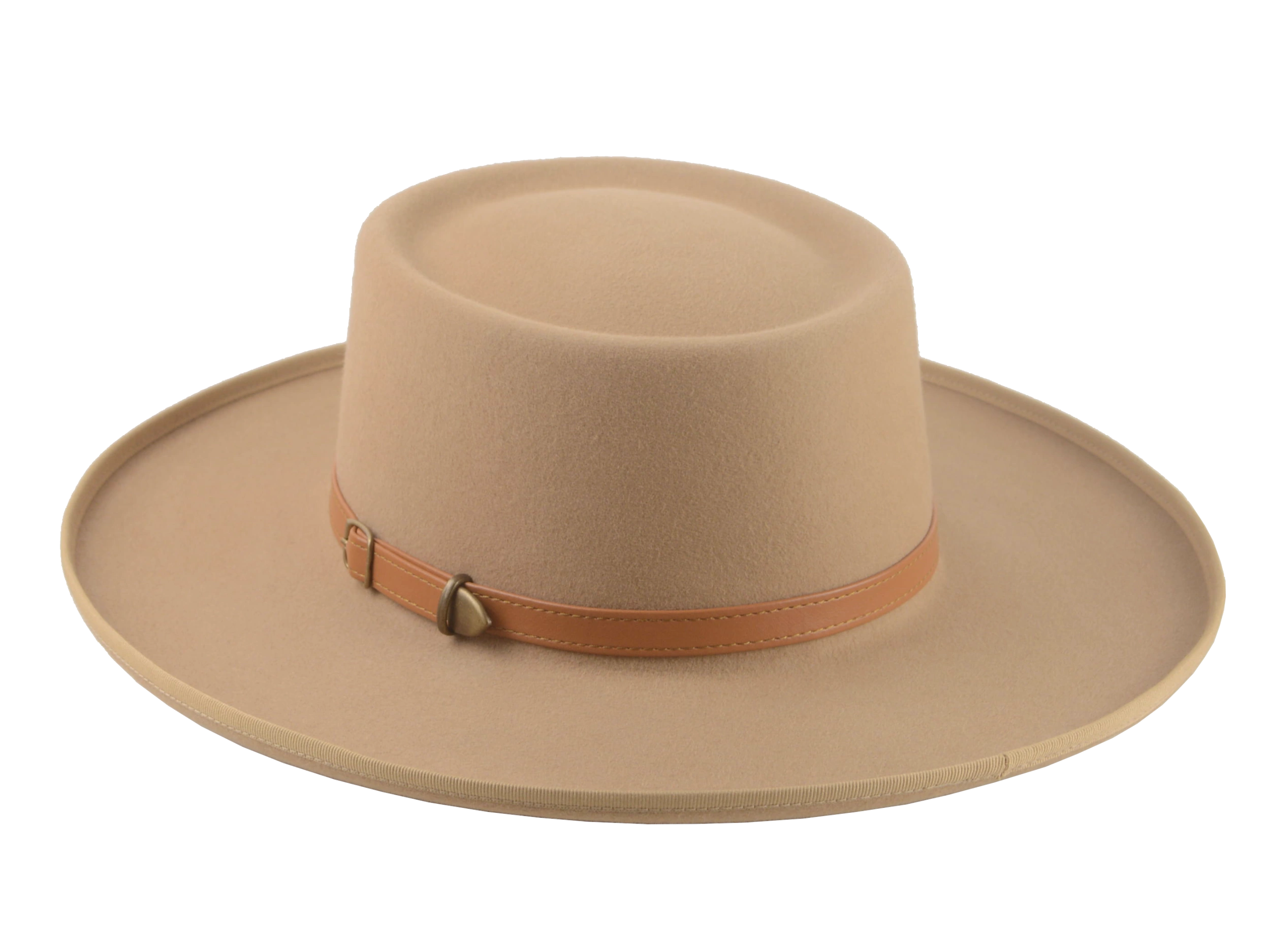 The Vista - Premium Fur Felt Gambler Cowboy Hat For Men in Light Camel Color | Agnoulita Quality Custom Hats 3