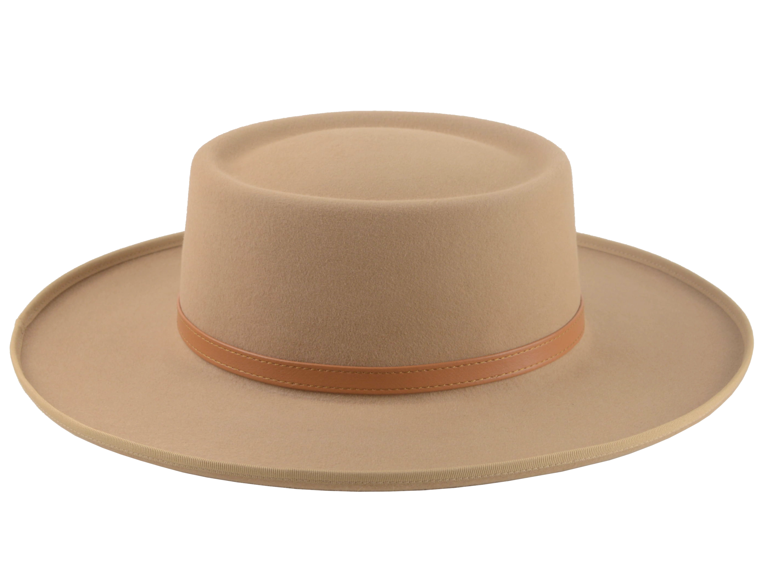 The Vista - Premium Fur Felt Gambler Cowboy Hat For Men in Light Camel Color | Agnoulita Quality Custom Hats 5