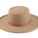 The Vista - Premium Fur Felt Gambler Cowboy Hat For Men in Light Camel Color | Agnoulita Quality Custom Hats 6