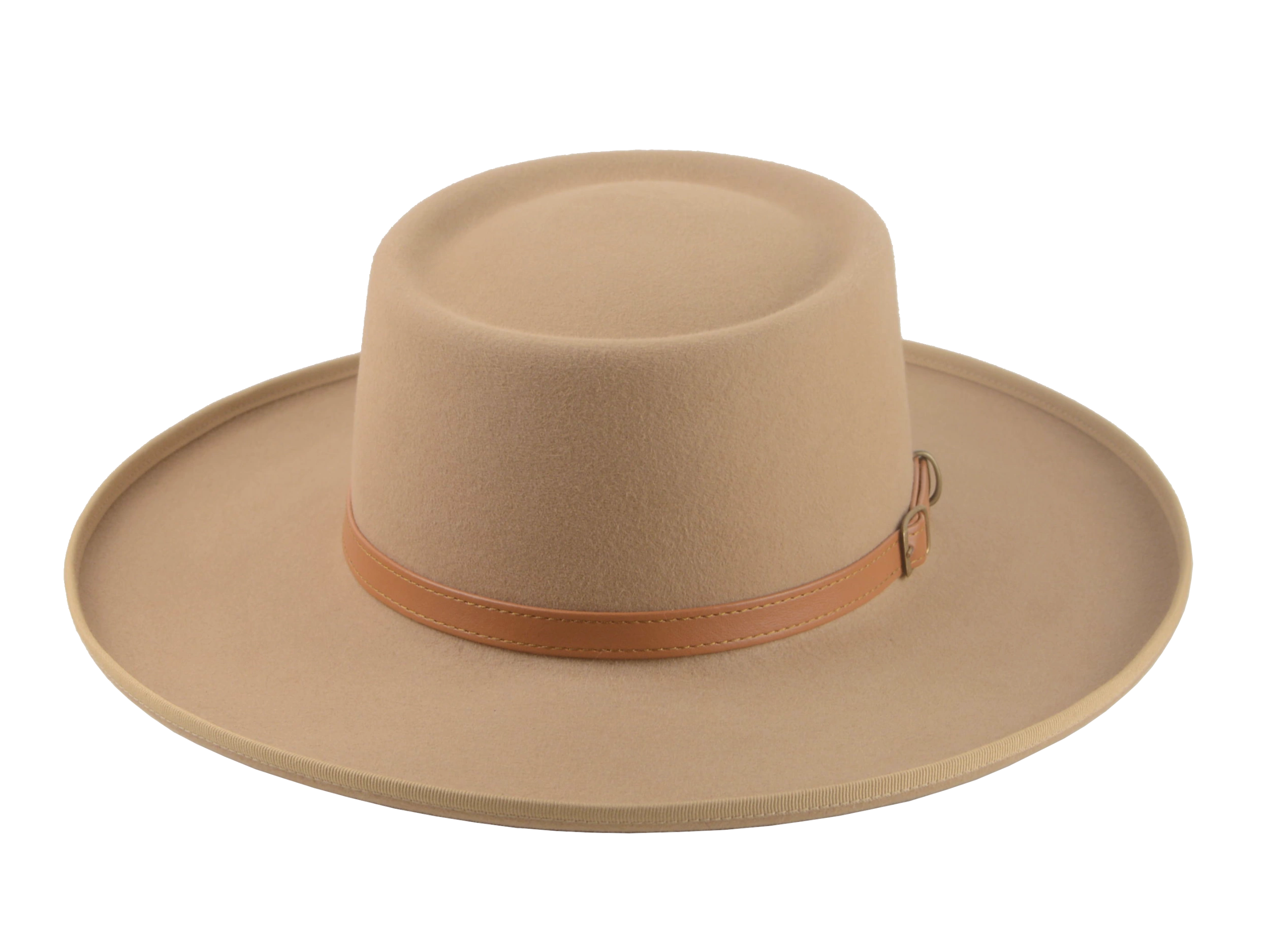 The Vista - Premium Fur Felt Gambler Cowboy Hat For Men in Light Camel Color | Agnoulita Quality Custom Hats 6