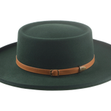 The Vista - Premium Fur Felt Gambler Cowboy Hat For Men in Emerald Green Color | Agnoulita Quality Custom Hats 2
