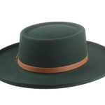 The Vista - Premium Fur Felt Gambler Cowboy Hat For Men in Emerald Green Color | Agnoulita Quality Custom Hats 4