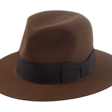 The VOYAGER | Agnoulita Custom Handmade Hats Agnoulita Hats 1 | Brown, Explorer, Men's Fedora, Rabbit fur felt