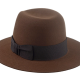 The VOYAGER | Agnoulita Custom Handmade Hats Agnoulita Hats 3 | Brown, Explorer, Men's Fedora, Rabbit fur felt