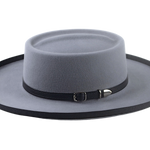 The WILD BILL | Agnoulita Custom Handmade Hats Agnoulita Hats 2 | Grey, Rabbit fur felt, Telescope, Western Style