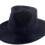 The ZEPHYR | Agnoulita Custom Handmade Hats Agnoulita Hats 1 | Hare Felt, Navy Blue, Rabbit fur felt, Teardrop, Wide Brim Fedora