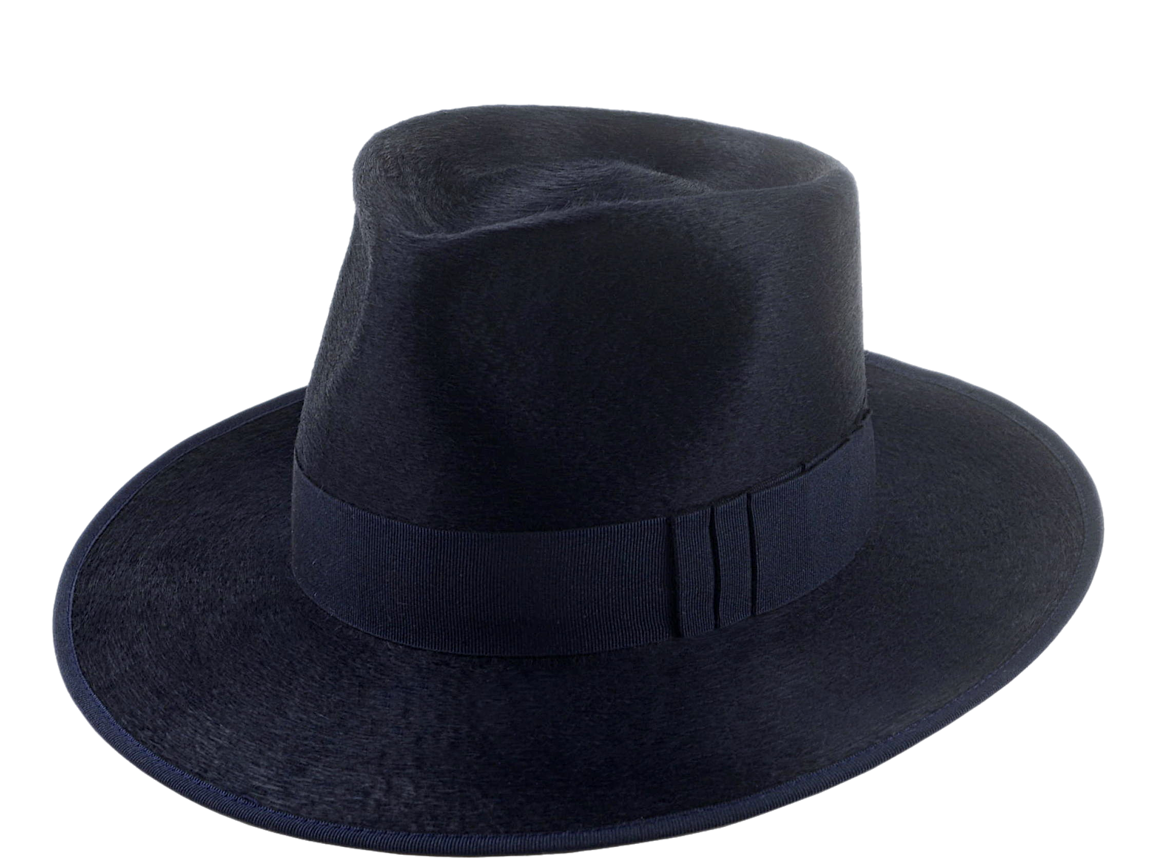 The ZEPHYR | Agnoulita Custom Handmade Hats Agnoulita Hats 1 | Hare Felt, Navy Blue, Rabbit fur felt, Teardrop, Wide Brim Fedora