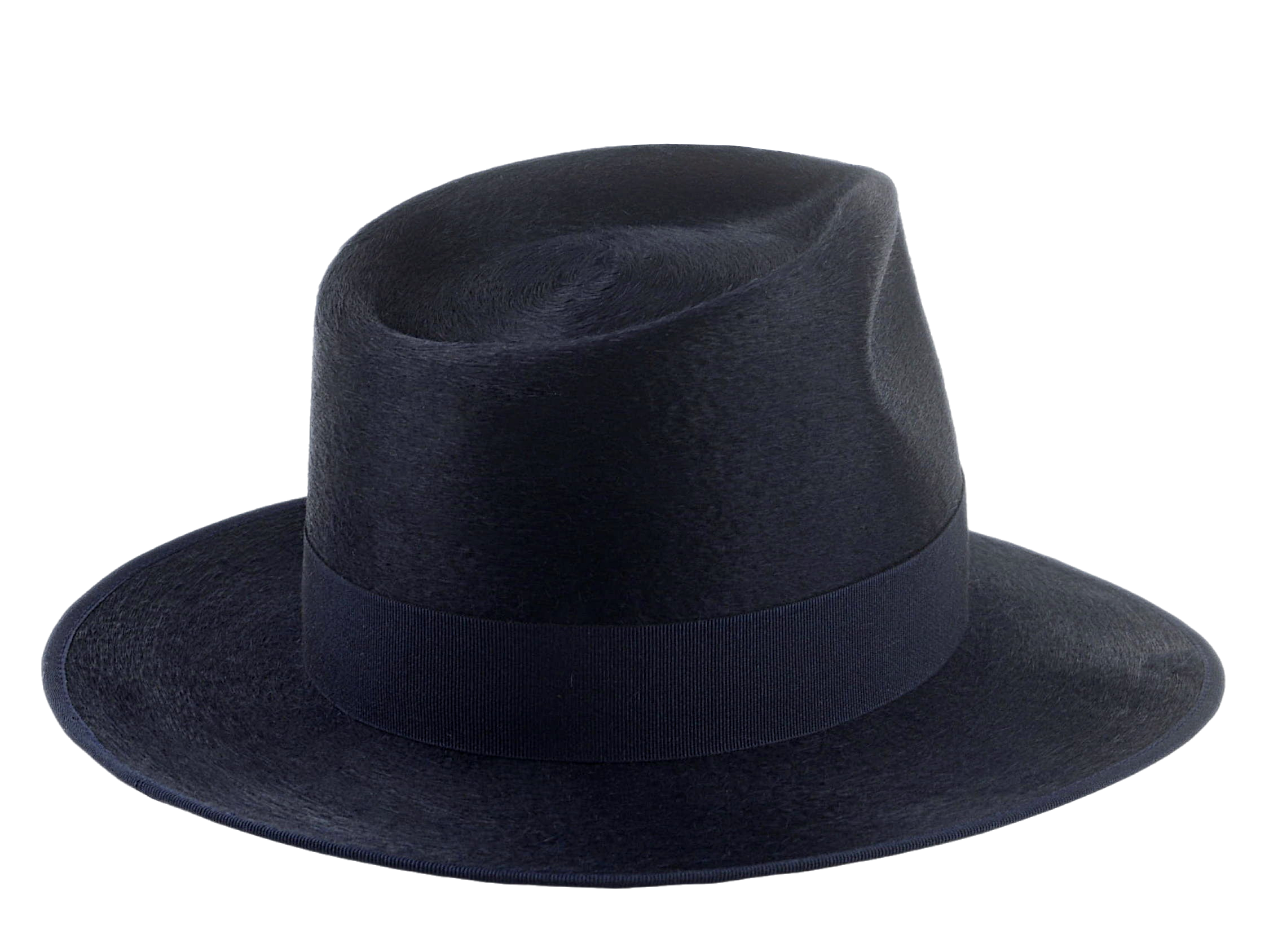 The ZEPHYR | Agnoulita Custom Handmade Hats Agnoulita Hats 4 | Hare Felt, Navy Blue, Rabbit fur felt, Teardrop, Wide Brim Fedora