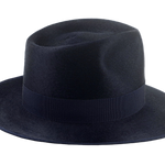 The ZEPHYR | Agnoulita Custom Handmade Hats Agnoulita Hats 5 | Hare Felt, Navy Blue, Rabbit fur felt, Teardrop, Wide Brim Fedora