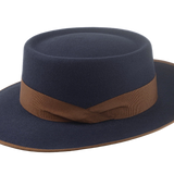 The ZODIAC | Agnoulita Custom Handmade Hats Agnoulita Hats 2 | Men's Fedora, Rabbit fur felt, Slate Grey, Telescope