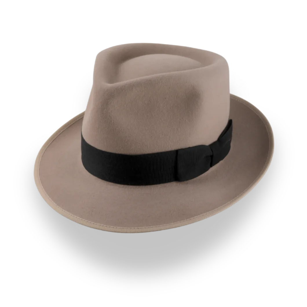 Versatile Tawny Men's Fedora Hat in Rabbit Fur | The Archer - Agnoulita Hats 1 