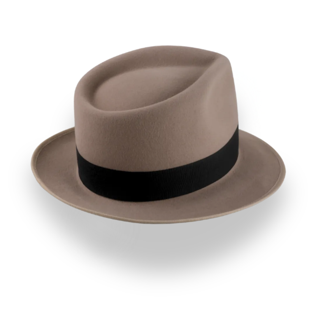 Versatile Tawny Men's Fedora Hat in Rabbit Fur | The Archer - Agnoulita Hats 4 