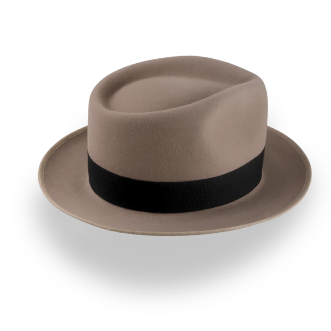 Versatile Tawny Men's Fedora Hat in Rabbit Fur | The Archer - Agnoulita Hats 5 