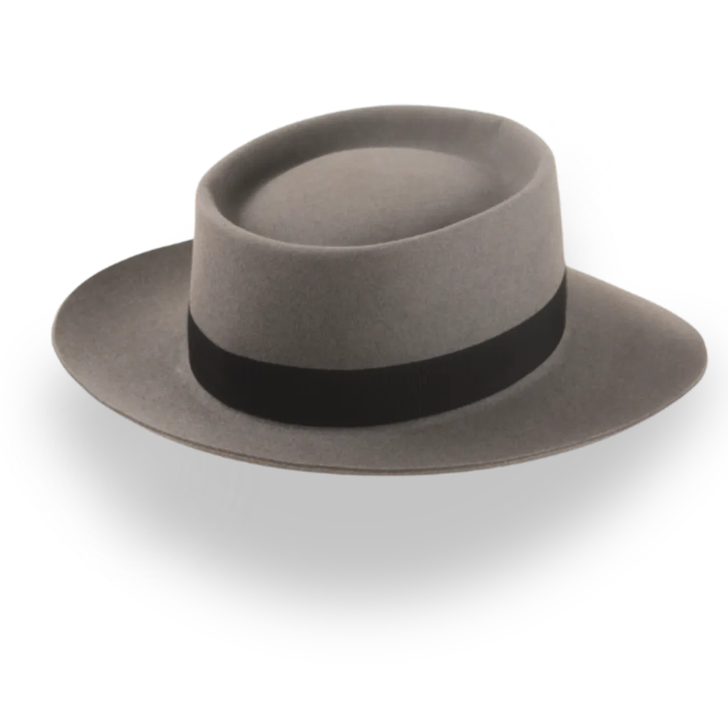 Handcrafted Wide Brim Porkpie Hat OppenheimerAgnoulita Agnoulita Hats