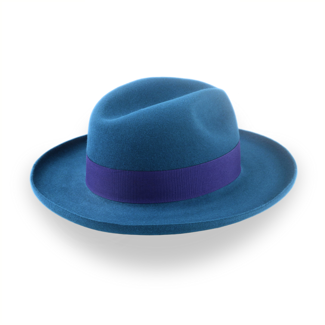 Blue felt hat shop